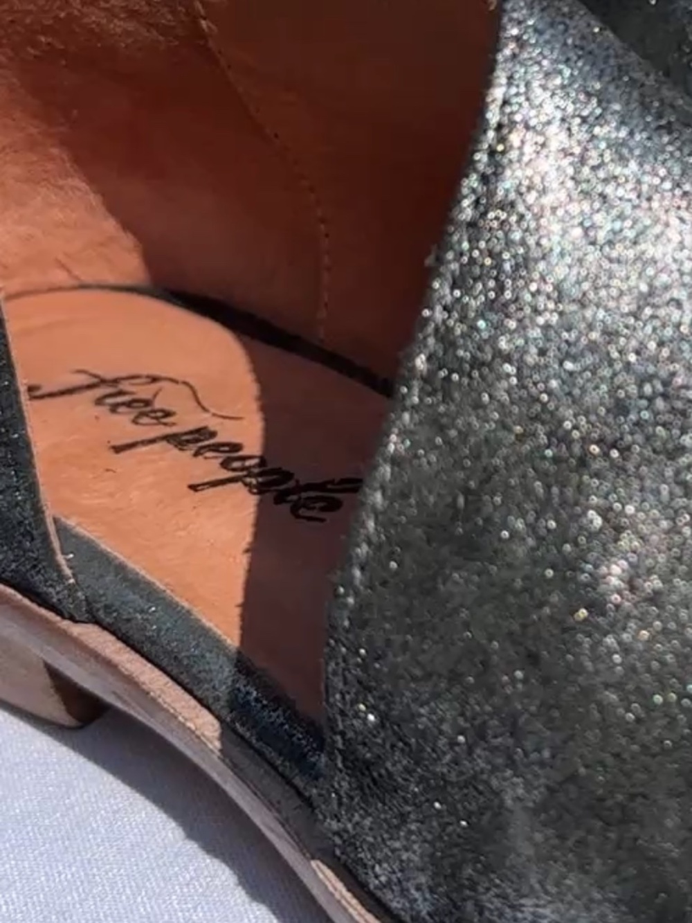 Free People FP Collection Royale Metallic Leather Flats EU 39 US 8.5
